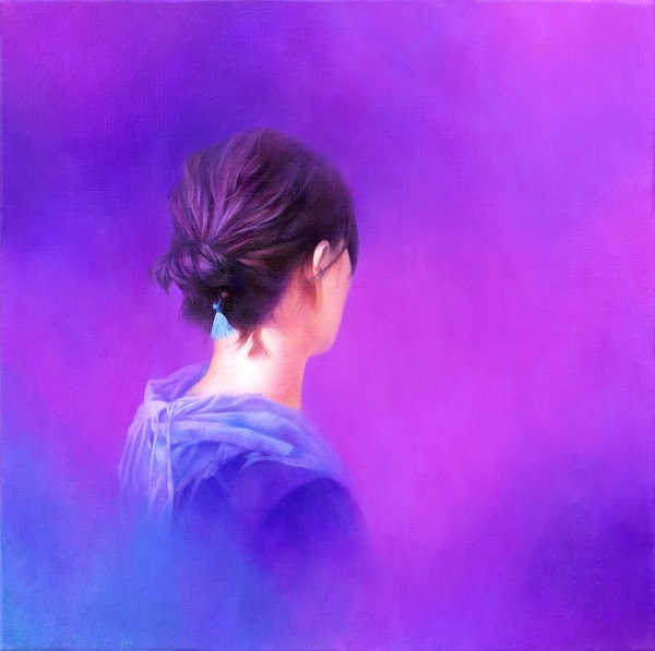 김정하- Conceal.  50×50cm  Oil on canvas  2018-2.
