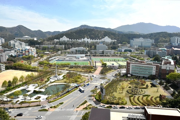 조선대학교 캠퍼스 전경.