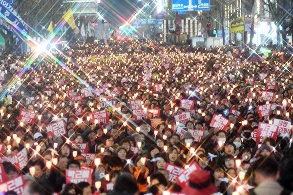 지난 2016년 12월 광주 금남로 촛불집회. ⓒ광주인