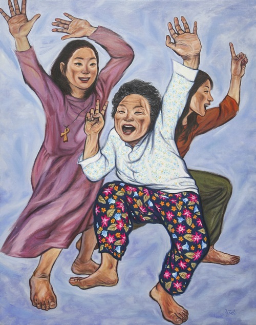 김화순- 다함께 춤을 90.9× 72.7cm oil on canvas 2019.