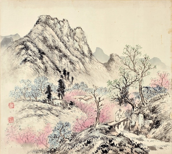 의재 허백련(1891-1977)- 도화산수, 1952.