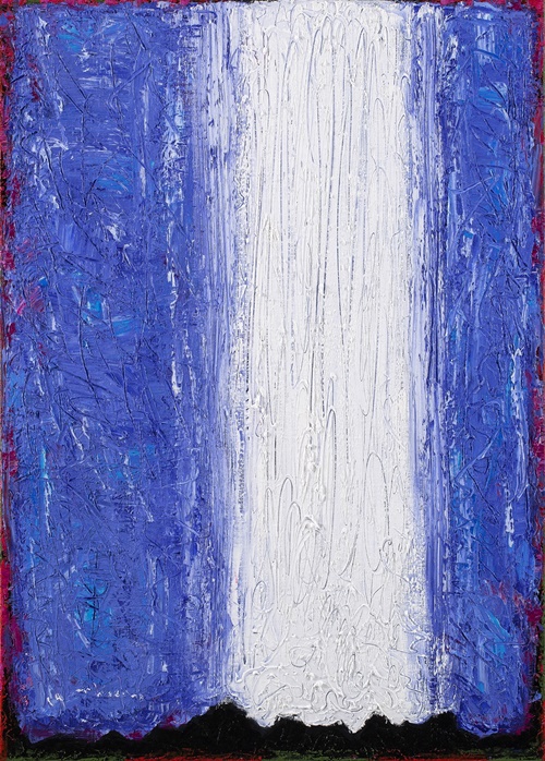 송필용- '곧은 소리는 소리이다'.2019 oil on canvas 91x65.2cm.