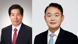 공영민(왼쪽), 박진권 민주당 전남 고흥군수 예비후보.