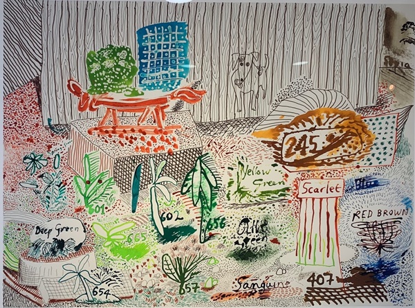 David Hockney 2019 Ink Test Image size 73.7x99.1 cm Sheet 86.4x109.2 cm Edi_ ⓒ광주시청 제공