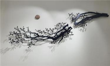 김광호- 봄바람 - 매화 4,000×900×330, Steel & 자연석, 2021