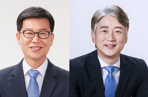 박병규(왼쪽) 민주당 광산구청장 후보, 김이강 서구청장 후보.