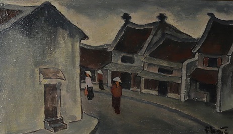 부 샹 파이,「하노이풍경 Ⅲ」 ,20.5×35.5cm, 유채, 1973. ⓒ은암미술관 제공