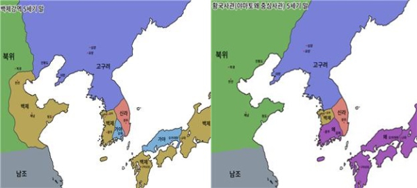 그림2. 일본 고대사 조작 지도. ⓒ이용중