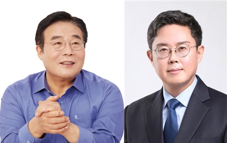 이병훈 민주당 동남을 현 의원(왼쪽)과 지난 경선에서 승리한 안도걸 예비후보.